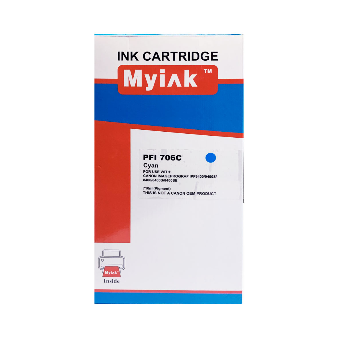 Картридж CANON IPF 8400/8400S/8400SE/9400/9400S Cyan (710 ml) MyInk PFI-706C 