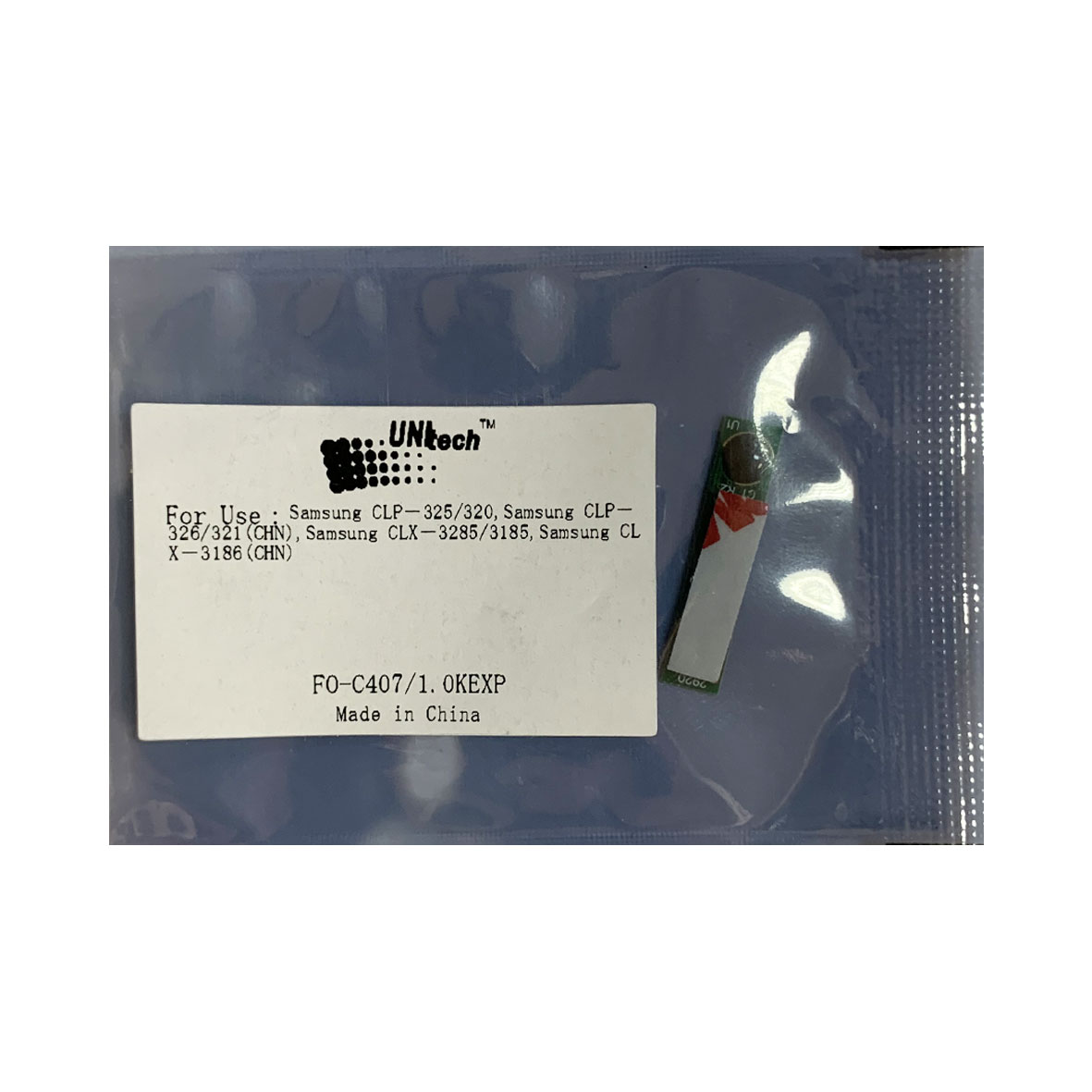 Чип к-жа для Samsung CLP-320/325/CLX-3185 (1K) cyan (CLT-C407S) (type P3S) UNItech(Apex)