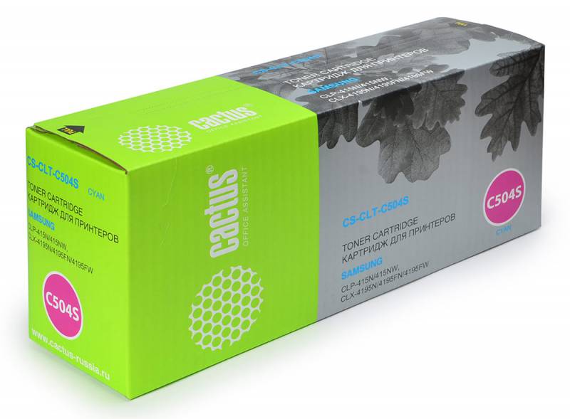 Картридж лазерный Cactus CS-CLT-C504S CLT-C504S голубой (1800стр.)