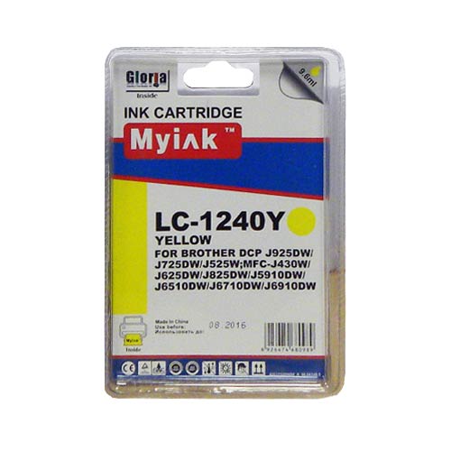 Картридж для Brother MFC-J6510/6710/6910 (LC1240Y) Yellow (9,6ml, Dye) MyInk