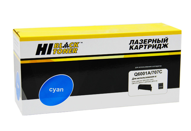 Картридж HP CLJ 1600/2600/2605 (Hi-Black) Q6001A, C, 2K, ВОССТАН