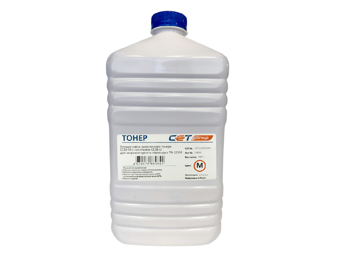 Тонер KONICA MINOLTA Bizhub C227/287 (Japan) CE38-M (CPT) TN-221M, Magenta, 467г/бут, CET111070467