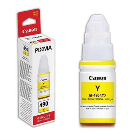 Чернила Canon G1400/G2400/G3400 (O) GI-490 Y, жёлтые 0666C001, 70 мл