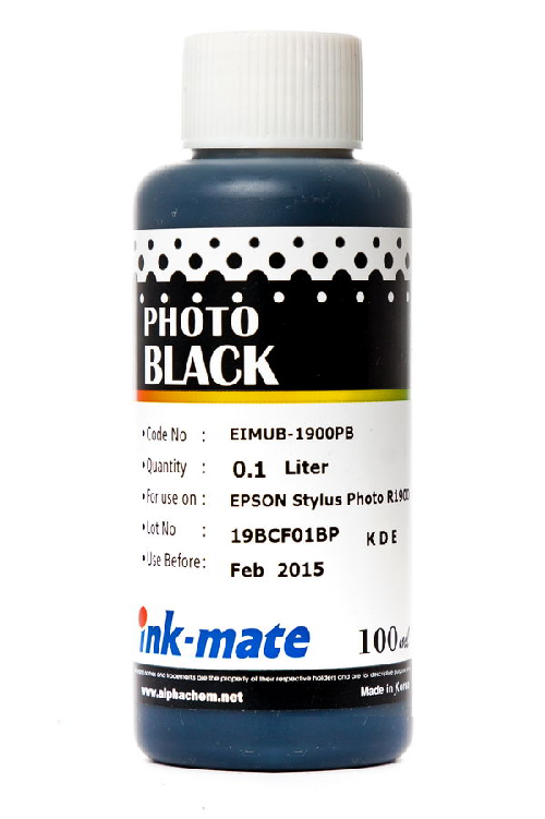 Чернила Epson (Ink-Mate) 100 мл, EIM 1900 A (Черный)