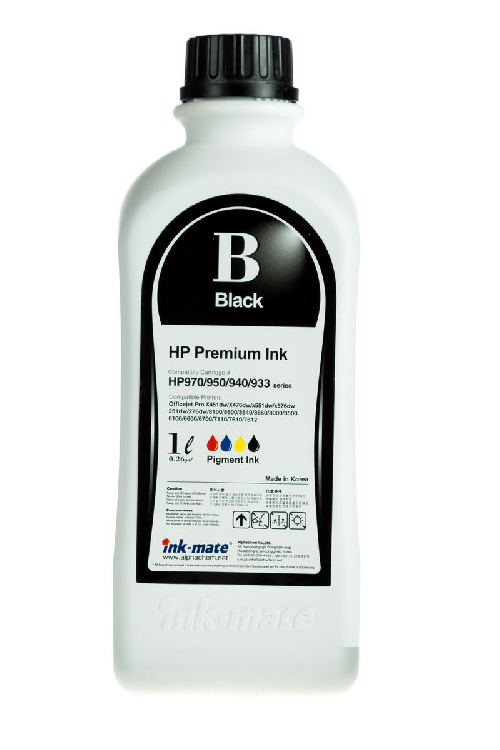 Чернила HP (Ink-Mate) 1л, HIMB-970/973 B (черный пигмент)