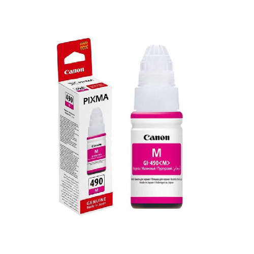 Чернила Canon G1400/G2400/G3400 (O) GI-490 M, пурпурные 0665C001, 70 мл