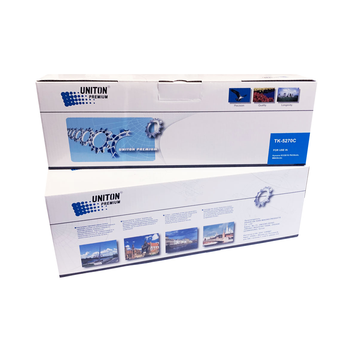 Тонер-картридж для (TK-5270C) KYOCERA (6K) синий UNITON Premium GREEN LINE (Eco Protected)