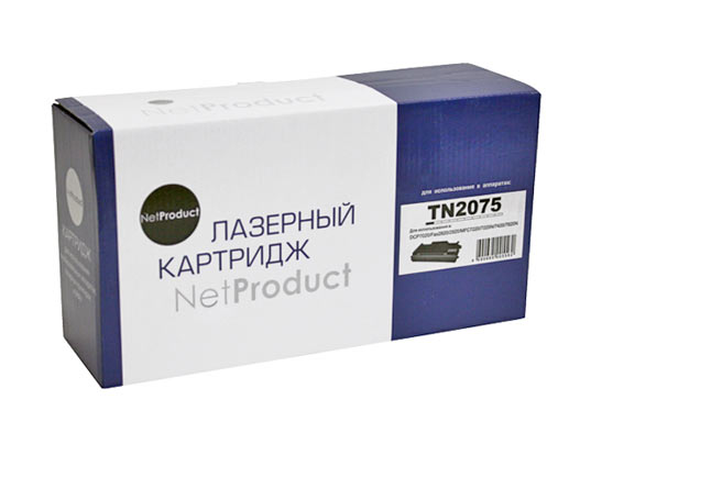Картридж Brother HL-2030/2040/2070/7010/7420/7820 (NetProduct) TN-2075, 2,5К