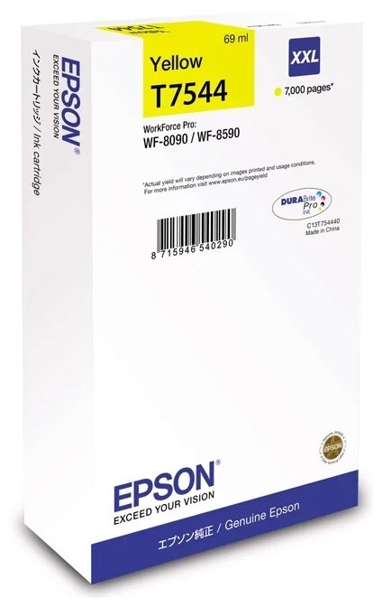 Картридж Epson WF-8090DW/WF-8590DWF (O) C13T754440, Y, XXL