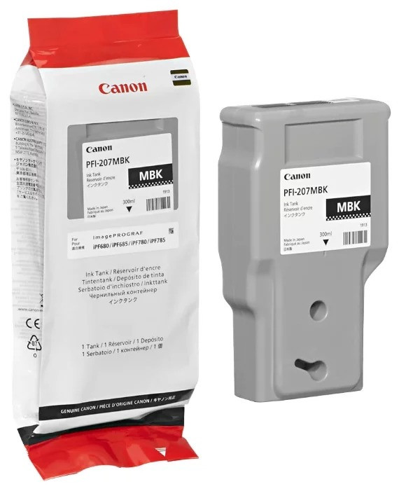 Картридж Canon IPF 680/685/780/785 (O) PFI-207MBk/ 8788B001, матовый чёрный, 300 мл
