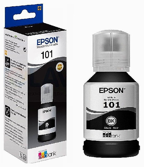 Чернила Epson 101 EcoTank L4150/4160, 127мл (O) чёрные C13T03V14A