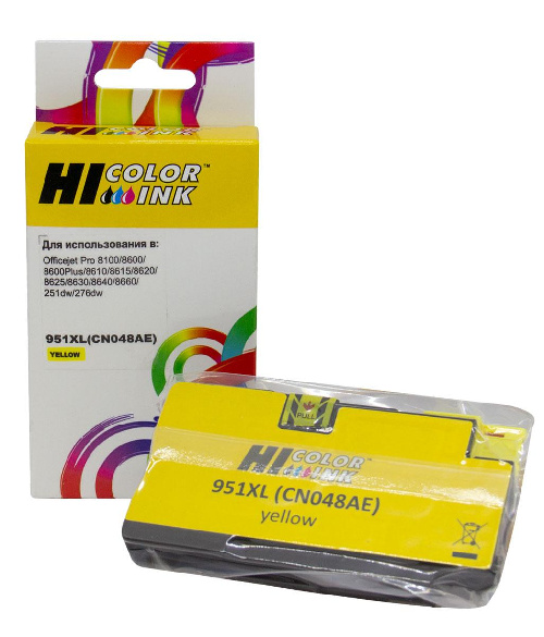 Картридж HP Officejet Pro 8100/8600 (Hi-Black) CN048AE/№951XL, Y