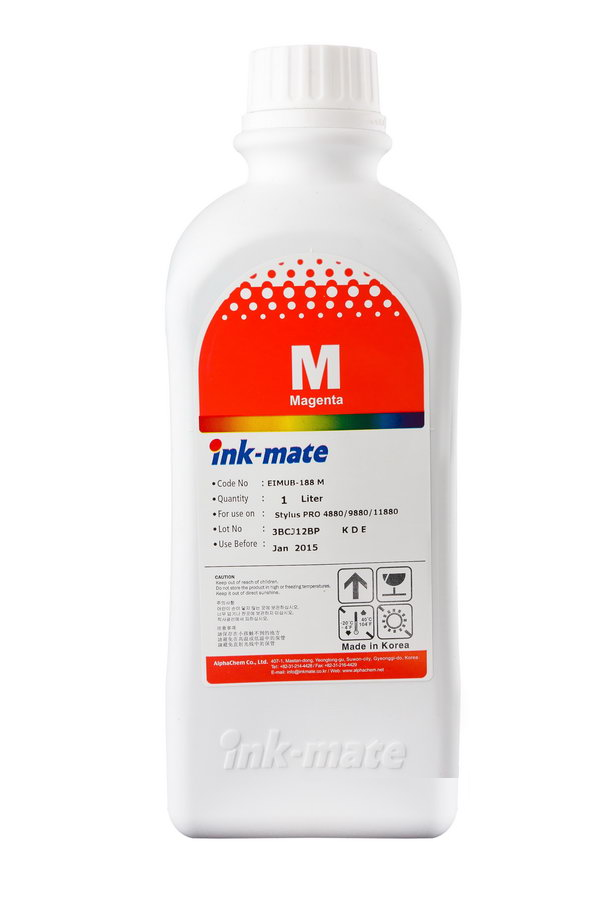 Чернила Epson (Ink-Mate) 1л, EIM 188 Magenta (пурпурный) пигмент