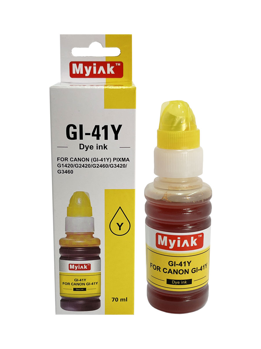 Чернила EcoTank GI-41Y для Canon PIXMA G1420/G2420/G2460/G3420/G3460 (70мл,yellow) MyInk