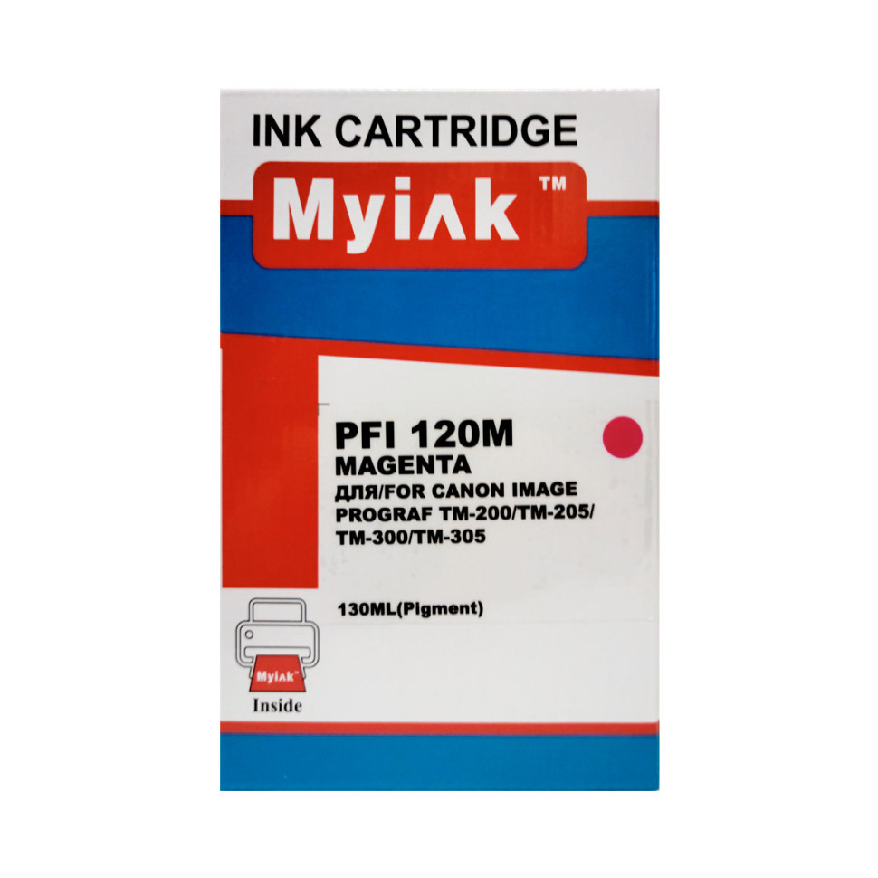 Картридж Canon iPF TM-200/TM-205/TM-300/TM-305 (MyInk) PFI-120M, пурпурный, 130 мл,