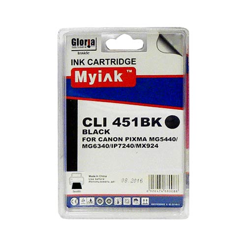 Картридж CANON PIXMA iP7240/MG6340/5440/7140 Black (12ml, Dye) MyInk CLI-451 XLBK 