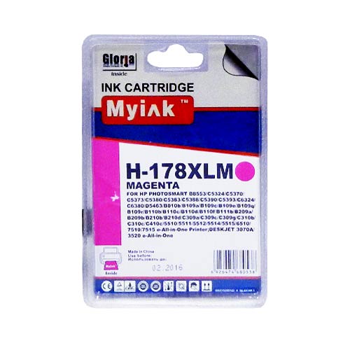 Картридж HP PhotoSmart D5463 CB324 Magenta (14,6ml, Dye) MyInk (178 XL)