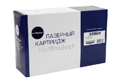Картридж HP CLJ CP4025/4525 (NetProduct) CE260X, BK, 17K, ВОССТАН.