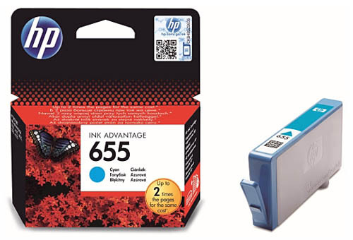 Картридж HP DJ IA 3525/5525/4525 (O) №655, CZ110AE, C, 600стр ДАТА 1шт 10.23, 2шт 09.23