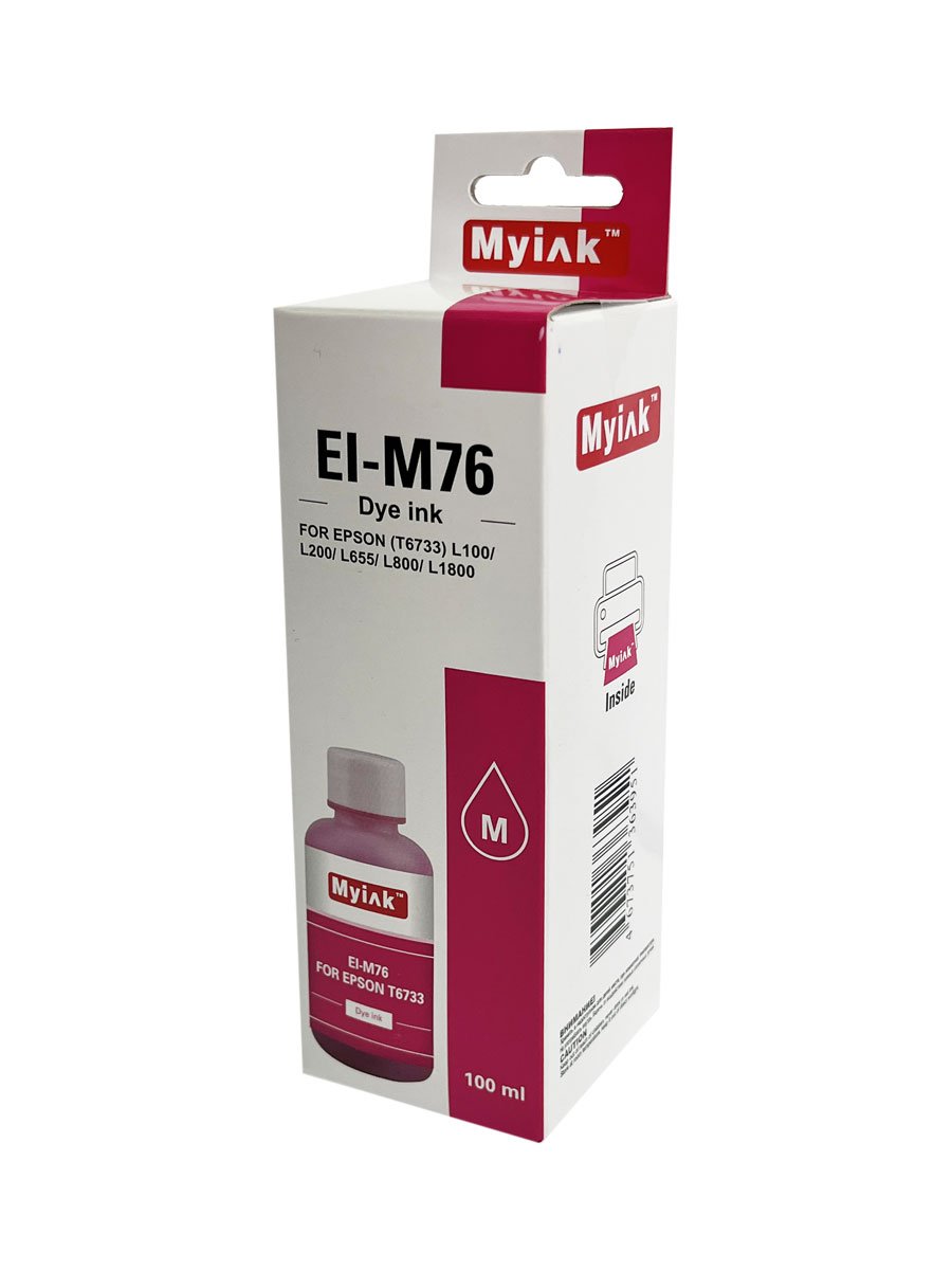 Чернила EPSON (T6733) L100/L200/ L655/ L800/ L805/ L1800 (100мл, magenta Dye) EI-M87-B Gloria MyInk