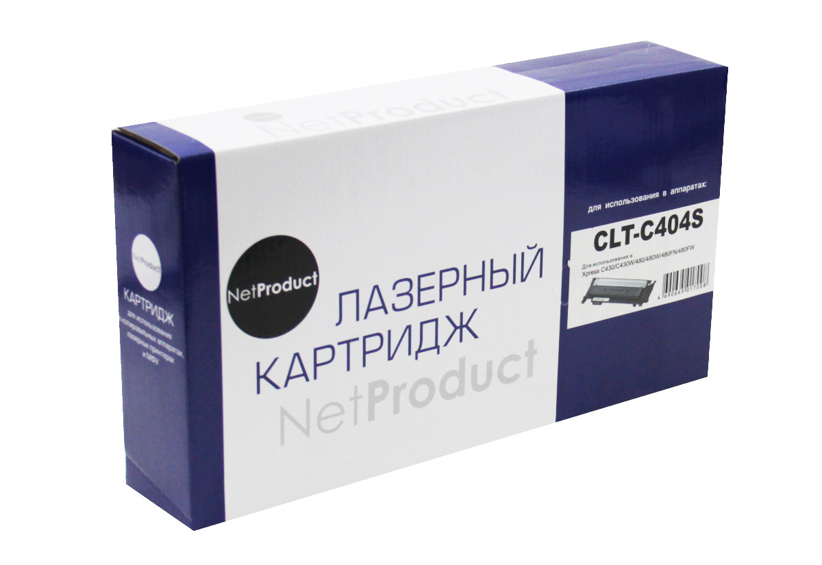 Картридж Samsung Xpress C430/C430W/480/480W/480FN (NetProduct) CLT-C404S, C, 1K