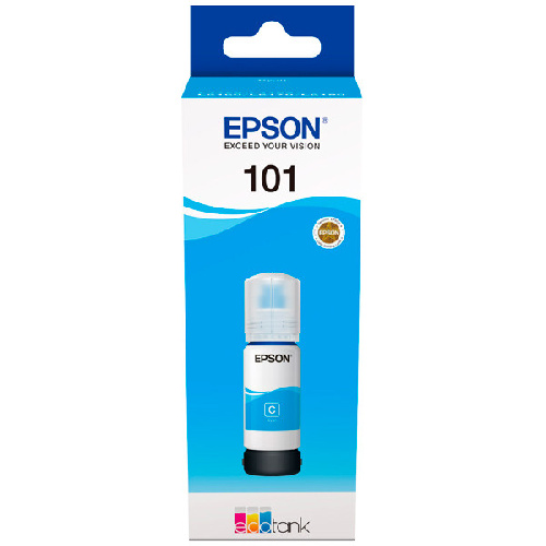 Чернила Epson 101 EcoTank L4150/4160, 70мл (O) голубые C13T03V24A