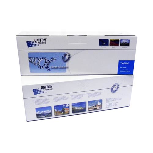 Тонер-Картридж (TK- 580C) KYOCERA ( 2.8K, SAKATA) синий UNITON Premium GREEN LINE (Eco Protected)