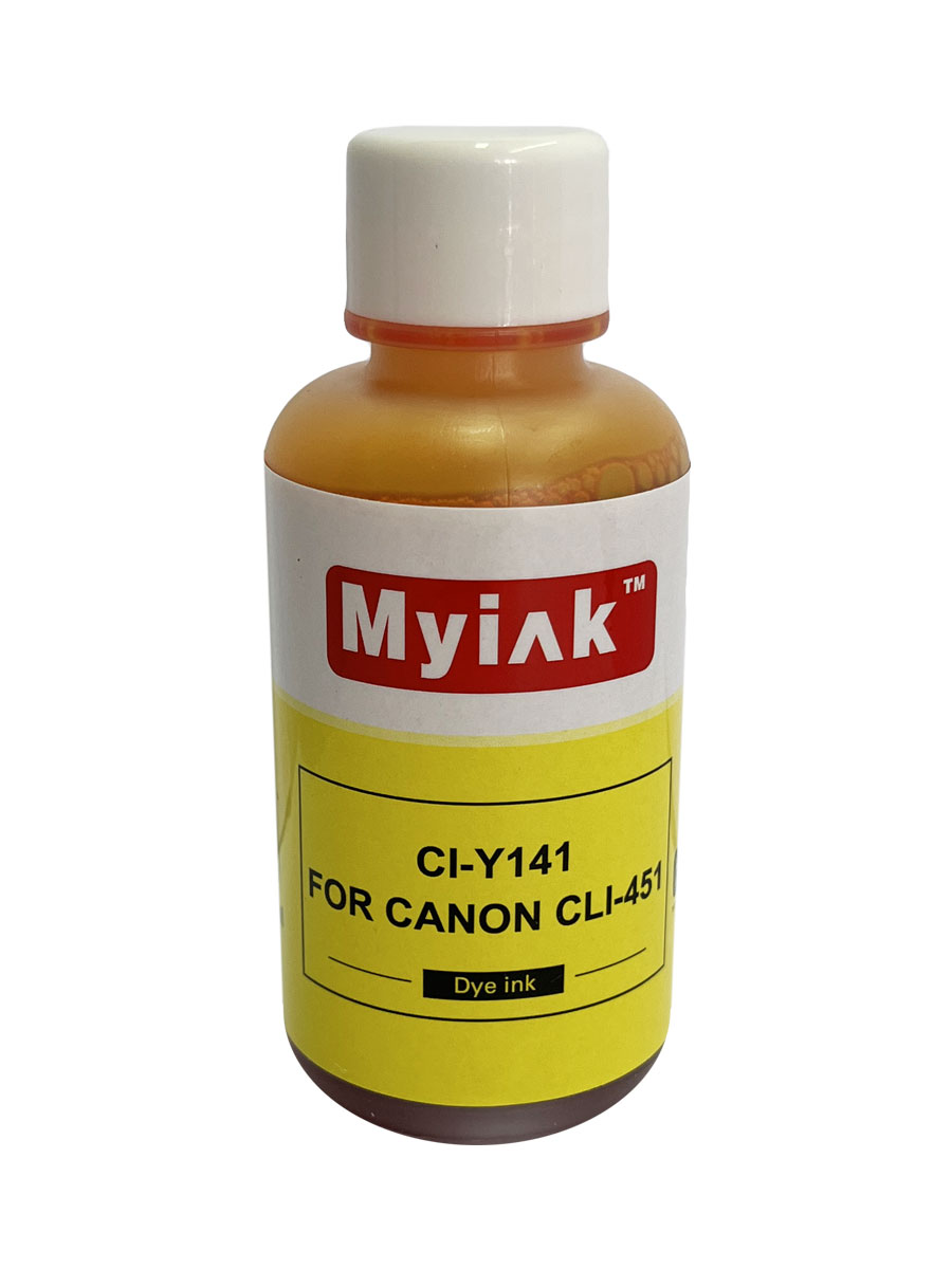 Чернила для CANON CLI-451Y (100мл,yellow Dye) CI-Y141 Gloria MyInk