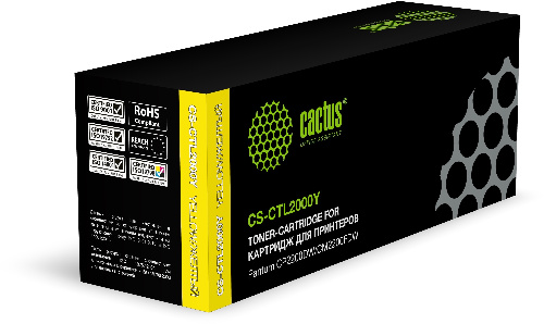 Картридж лазерный CACTUS CS-CTL2000Y (CTL2000Y) yellow ((1500стр.)