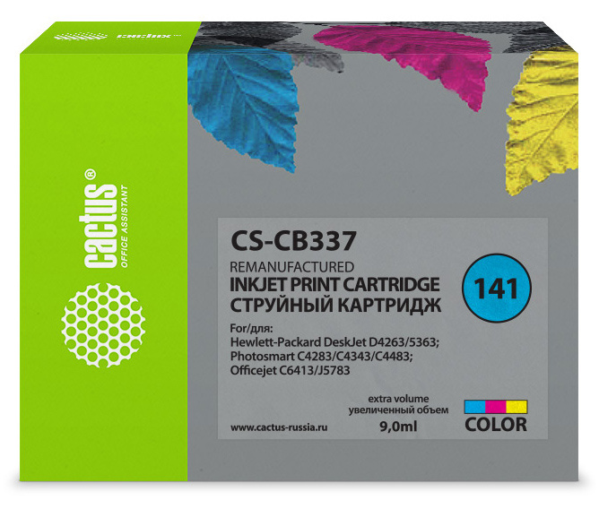 Картридж струйный Cactus CS-CB337 №141 многоцветный (9мл)