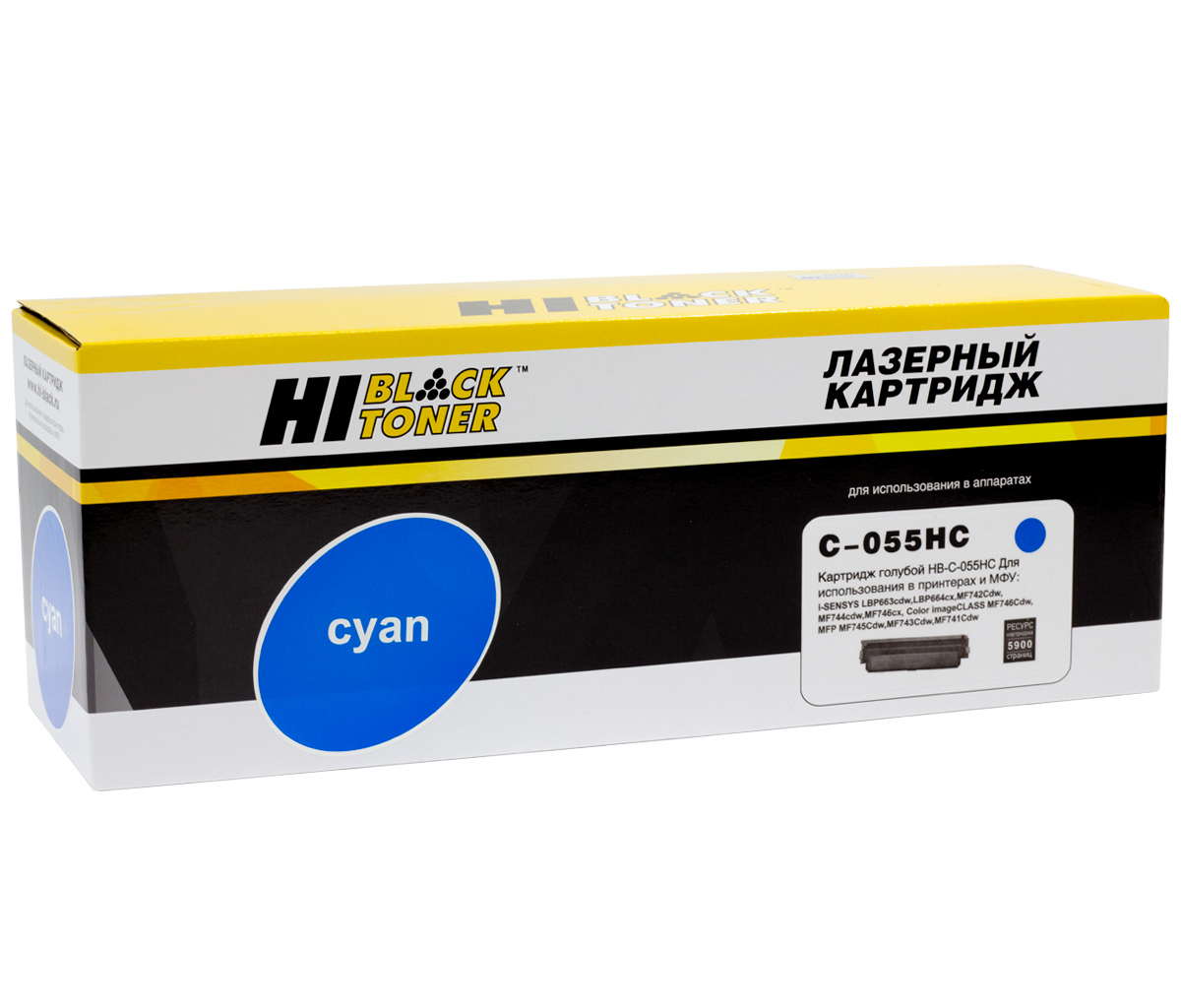 Картридж Canon LBP662/664/MF740/742/744/746 (Hi-Black) 055HC/ 3019C002, 5.9K, без чипа **