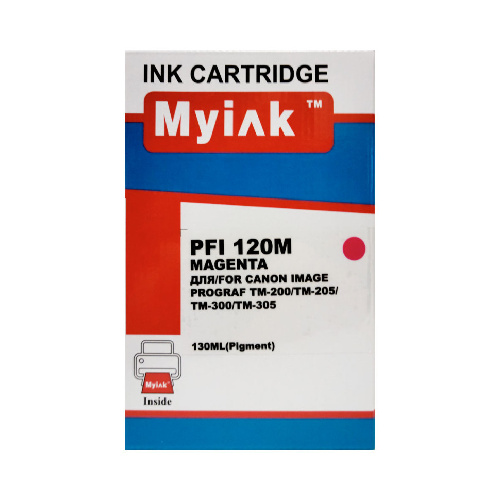 Картридж Canon iPF TM-200/TM-205/TM-300/TM-305 (MyInk) PFI-120M, пурпурный, 130 мл,
