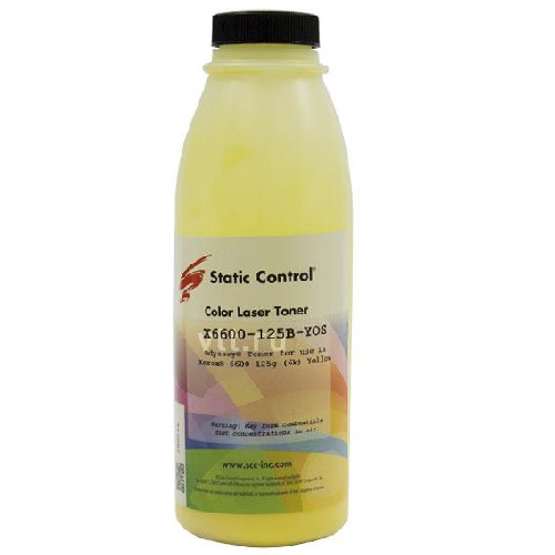 Тонер Xerox 6600/WC6605 (Static Control) Y, 125 г, флакон