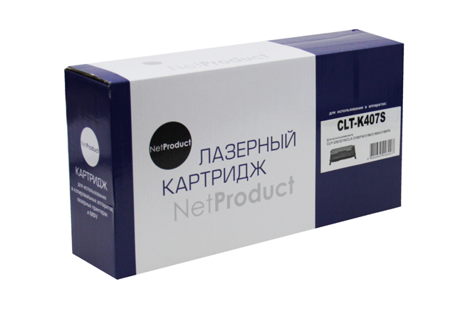 Картридж Samsung CLP-320/320n/325/CLX-3185/3185n (NetProduct) CLT-K407S, BK, 1,5K