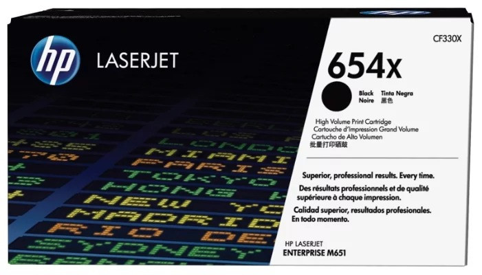 Картридж HP CLJ Flow M680z/M651dn/M651n/M651xh/M680dn/M680f (O) 654X/CF330X, 20,5К, чёрный