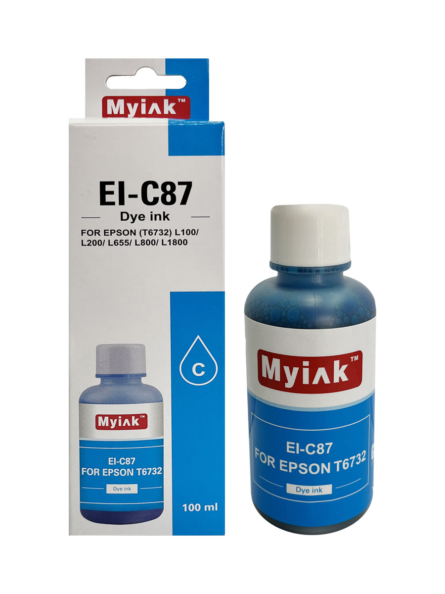Чернила для EPSON (T6732) L100/L200/ L655/ L800/ L805/ L1800 (100мл, cyan Dye) EI-C87 Gloria MyInk