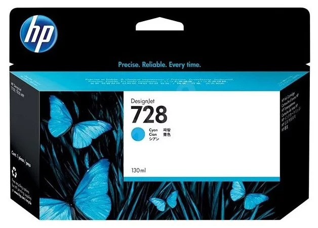 Картридж HP DesignJet T730/T830, 130ml (O) Cyan F9J67A/№728