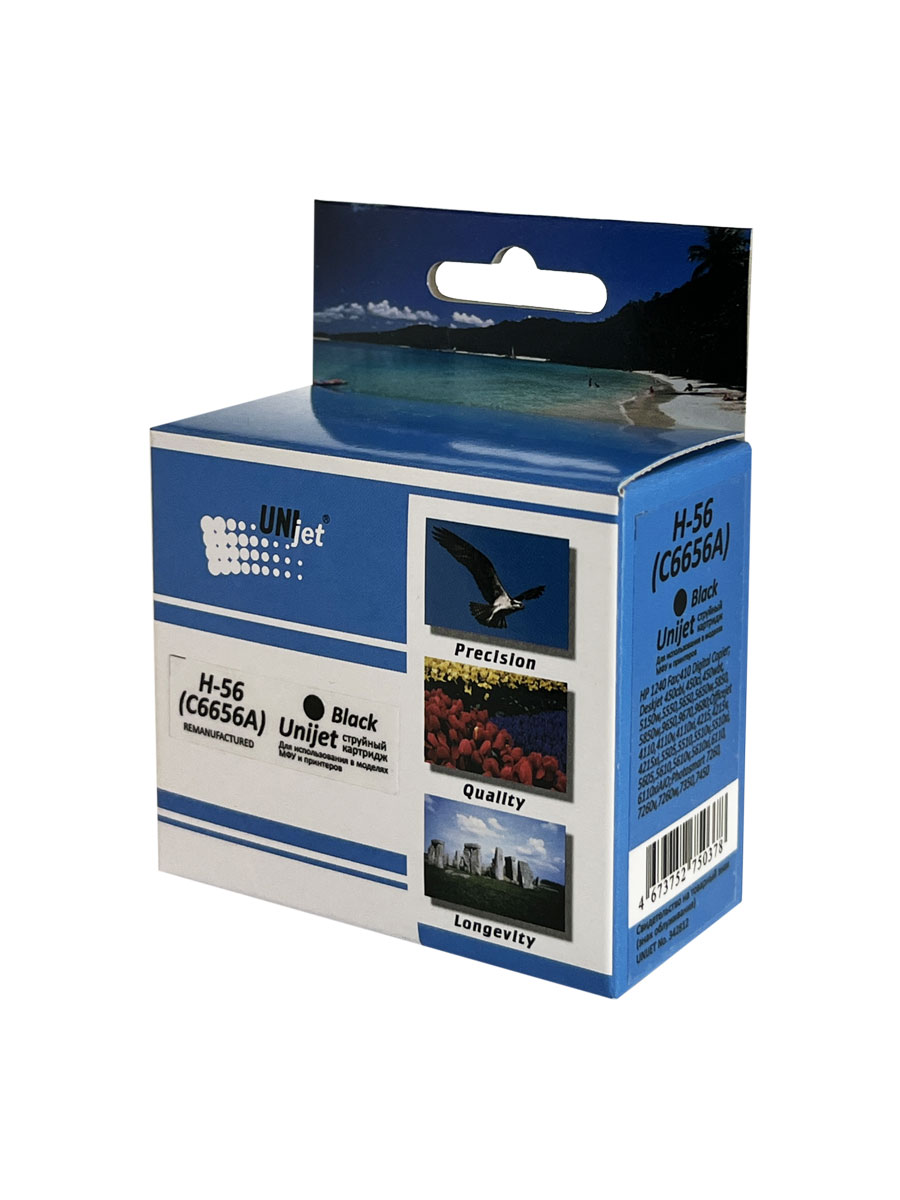 Картридж HP DJ 5550/Photosmart 7150 C6656A (R) Black (19ml) Unijet ( 56)