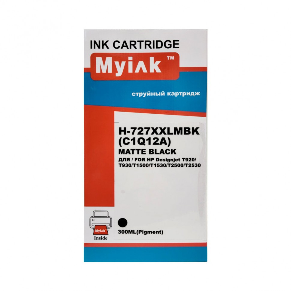 Картридж HP DesignJet T1500/T2500/T920 (C1Q12A) Matte Black Pigment MyInk (727XXL)