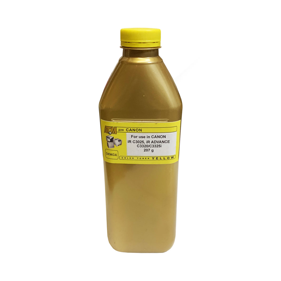 Тонер для CANON iR C3025, iR ADVANCE C3320/C3325i (фл,207,желтый,Chemical ) Gold ATM