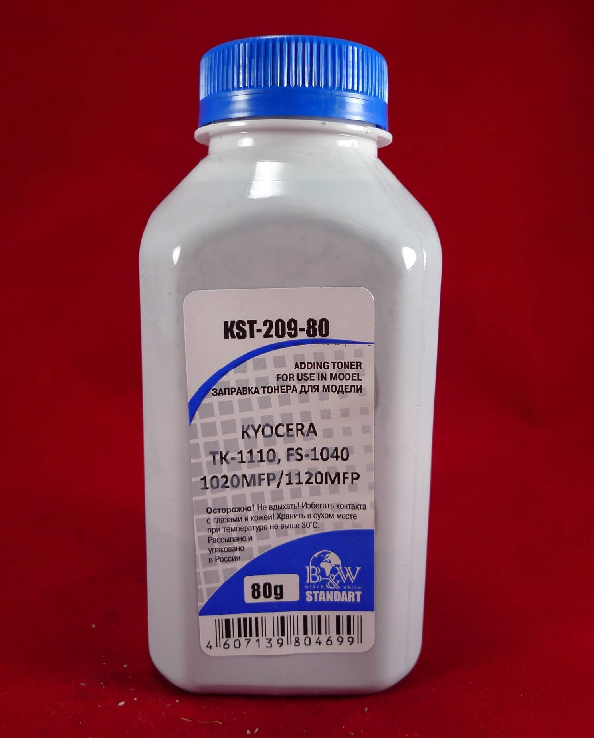 Тонер для Kyocera TK-1110, FS-1040/1020MFP/1120MFP (фл. 80г) Black&White Standart фас.Россия