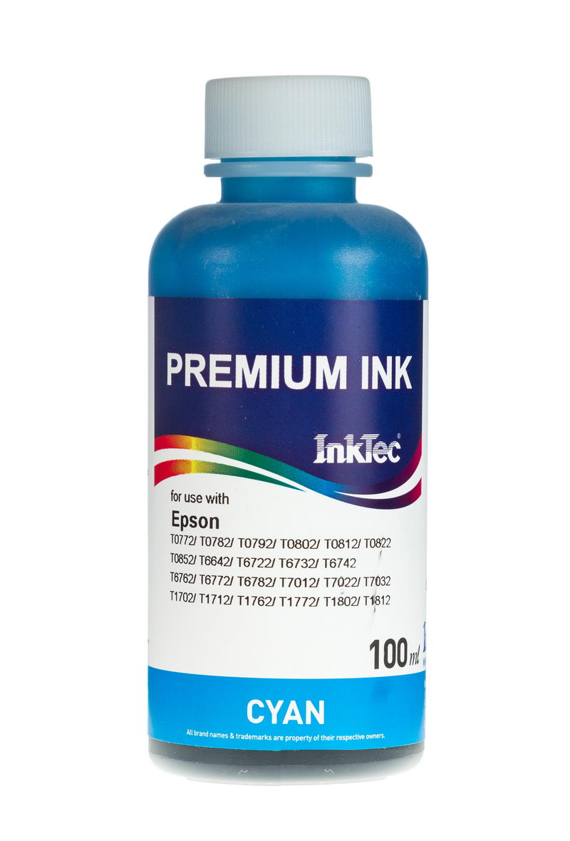 Чернила Epson (InkTec) 100 мл, E0010 (синий) T0822 C (оригинальная фасовка)