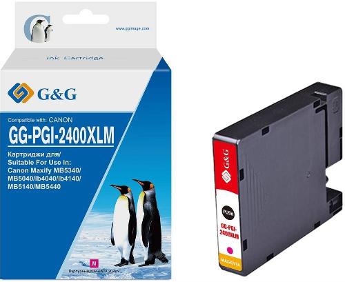 Картридж струйный G&G GG-PGI-2400XLM PGI-2400XL M пурпурный (20.4мл)