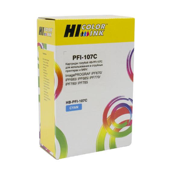Картридж Canon IPF 670/680/685/770/780/785 (Hi-Black) PFI-107C, 130 мл