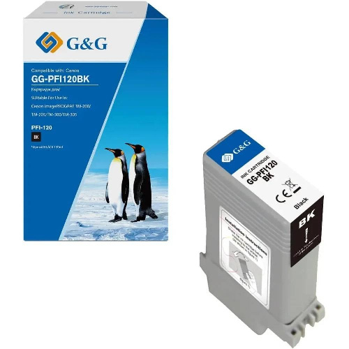 Картридж Canon iPF TM-200/TM-205/TM-300/TM-305 G&G, аналог Canon 2885C001 черный 130ml