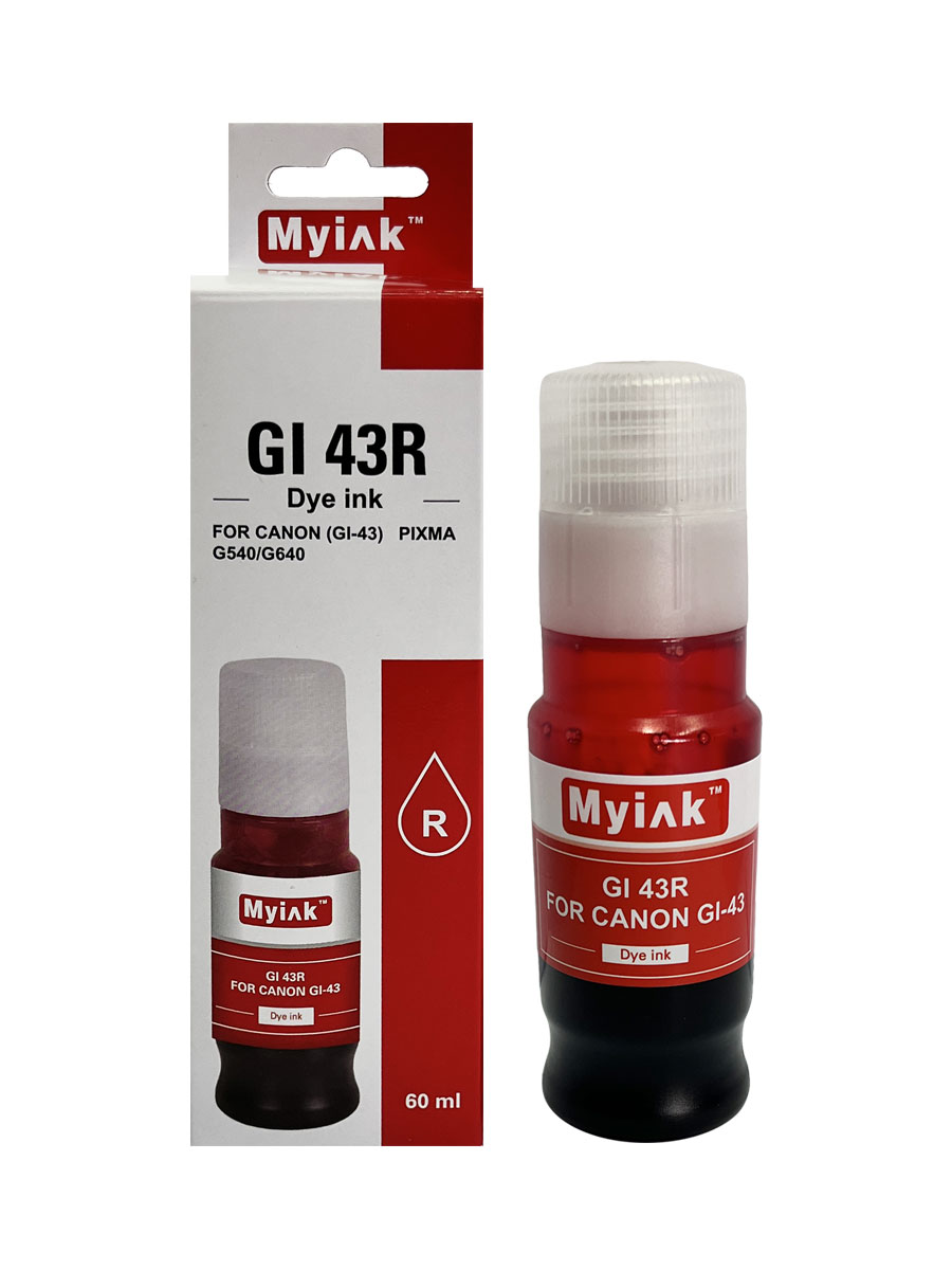 Чернила для CANON GI-43R (60мл, контейнер, red Dye) для PIXMA G540/G640 GI43R MyInk.