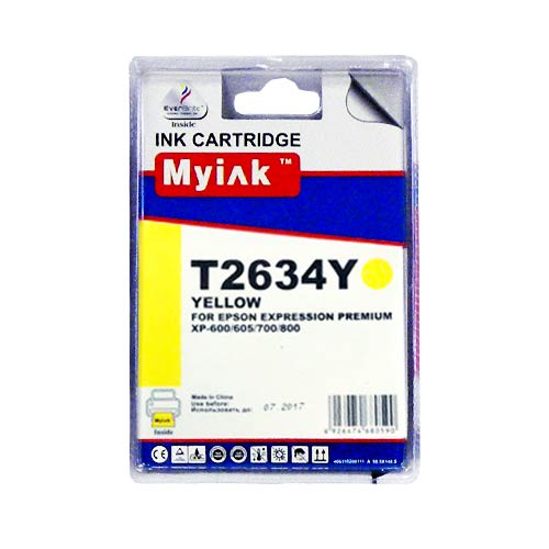 Картридж для (T2634) Epson Expression Premium XP-600/XP-605/XP-700/XP-800 Yellow (13,8ml, Dye) MyInk