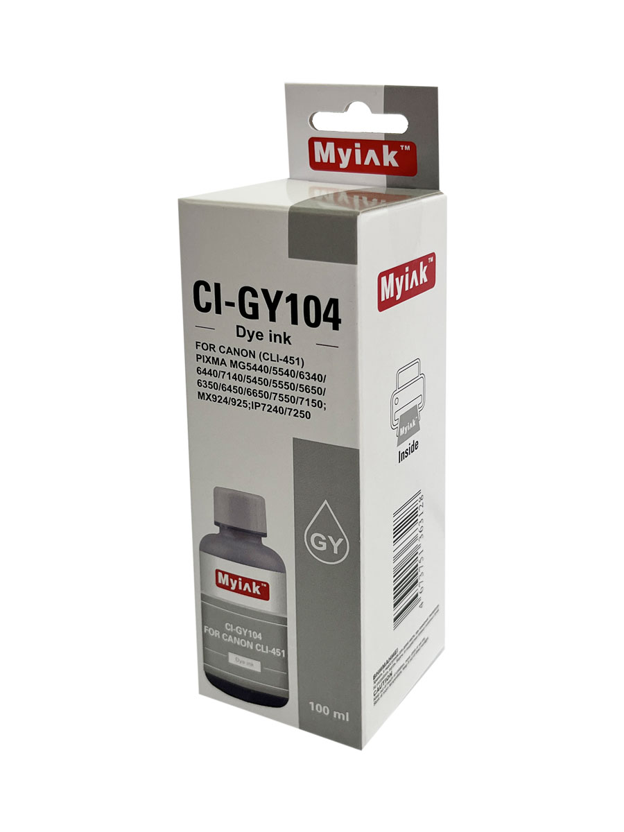 Чернила для CANON CLI-451GY (100мл,grey Dye) CI-GY104 Gloria MyInk