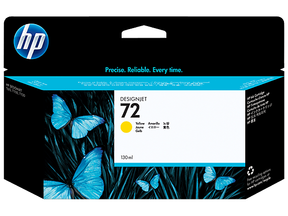 Картридж HP №72 DesignJet T1100/T610 (O) Yellow (130ml) C9373A