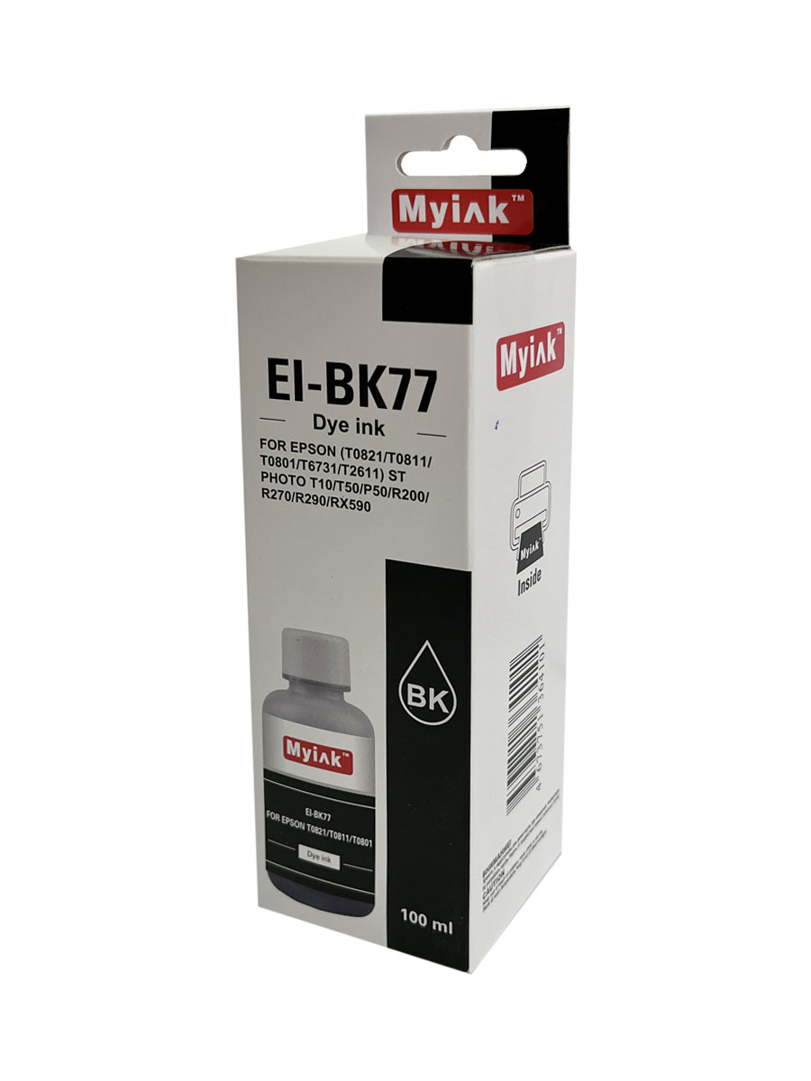 Чернила для EPSON (100мл,black Dye) EI-BK77 Gloria MyInk